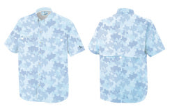 Old Tejas Camo Gulf Blue Field Shirt