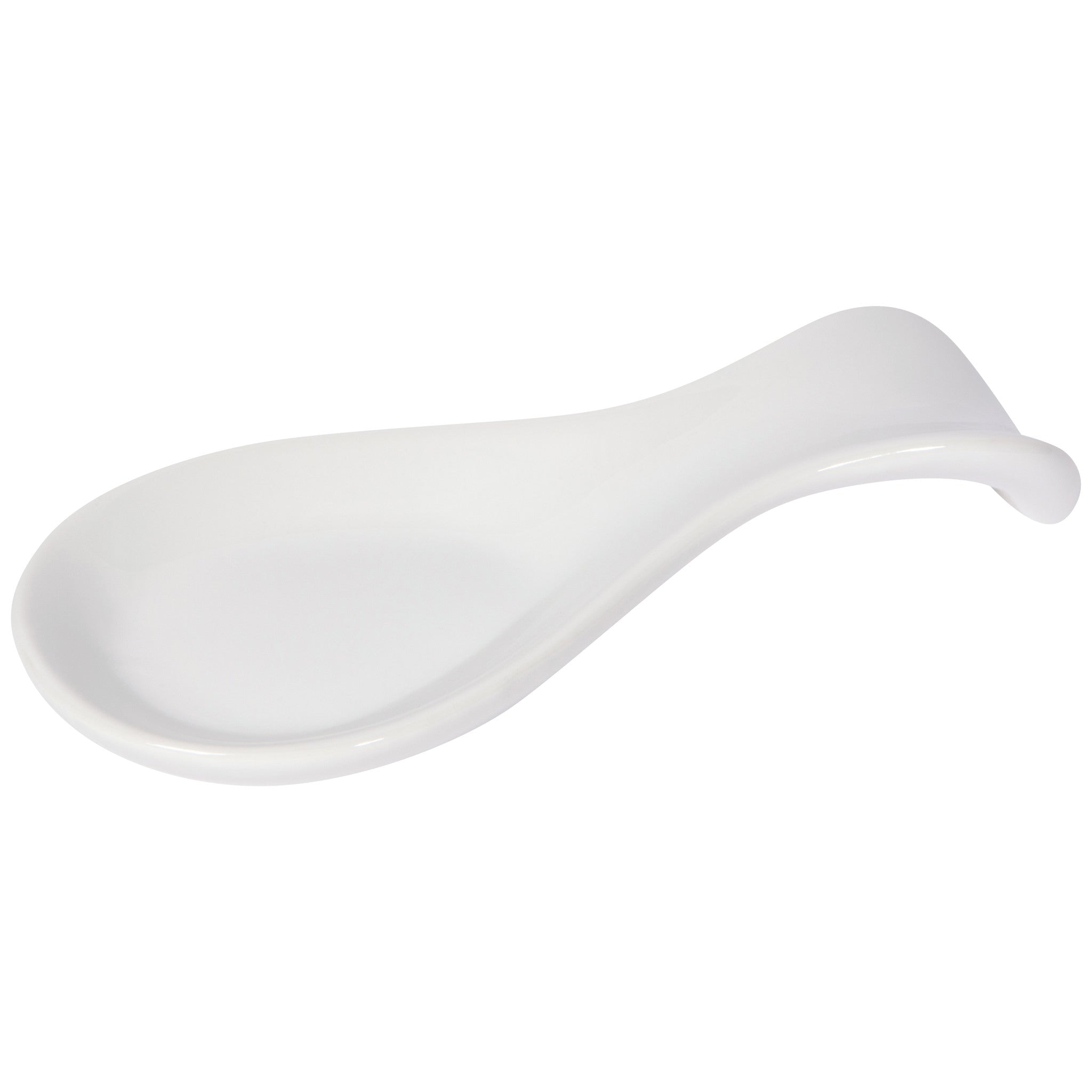 Now Designs Matte White Stoneware Spoon Rest