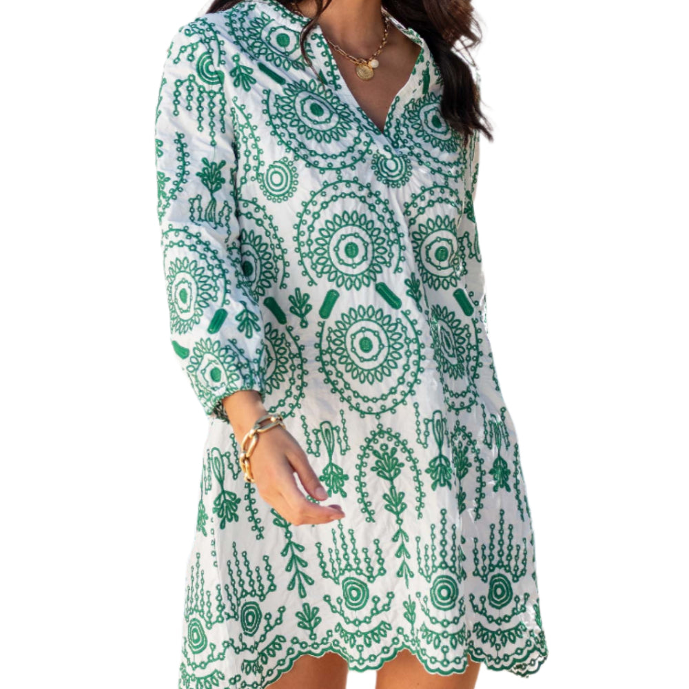 Mersea Edie Embroidered Tunic Dress