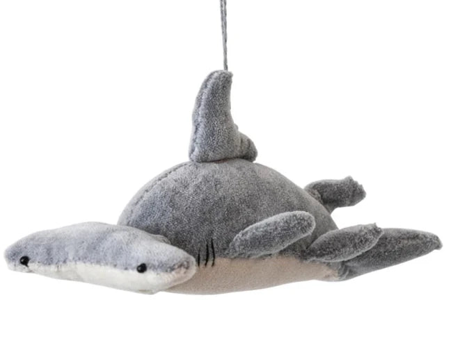 Handmade Cotton Velvet Hammerhead Shark Ornament