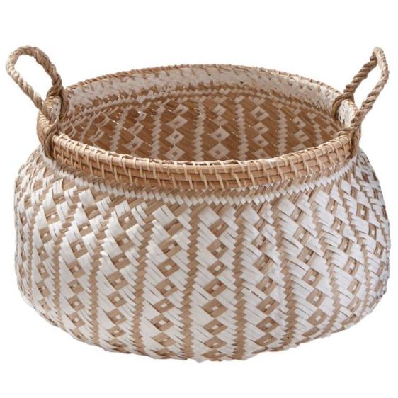 Diamond Weave Seagrass Basket - 10.5" x 12.5"