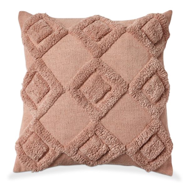 Cotton Rose Diamond Tufted Pillow - 20" x 20"