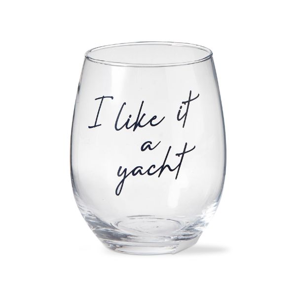 "I Like It A Yacht" Stemless Wine Glass - 180oz.