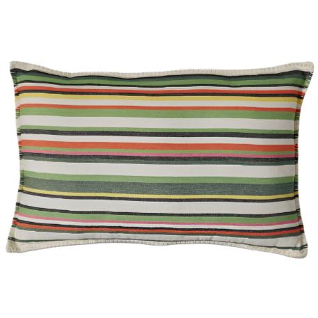 Garden Stripe Cotton Throw Pillow - 24" x 16"