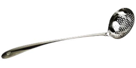 RSVP Stainless Steel Straining Ladle - 12.5"