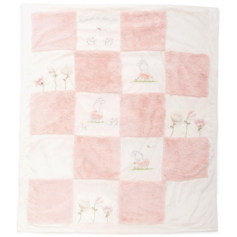 TuTu Delight Bunny Velour Quilt - 37" x 42"
