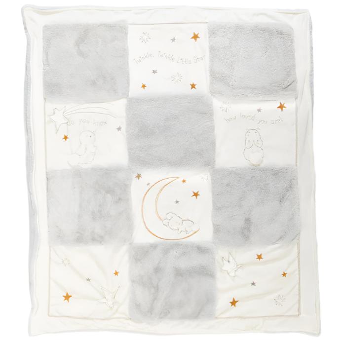 "Twinkle Twinkle Little Star" Velour Quilt - 37" x 42"