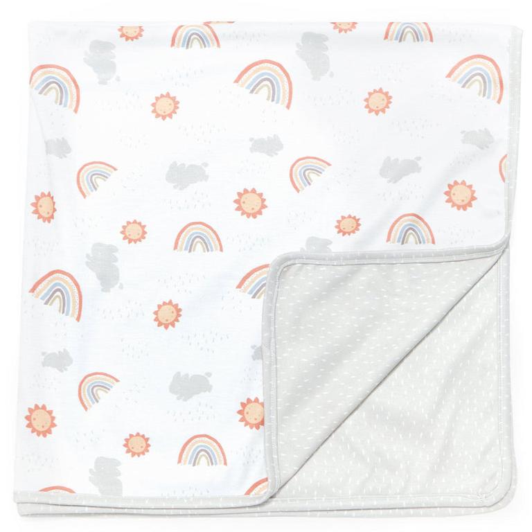 Little Sunshine & Rainbow Receiving Blanket - 32" x 32"