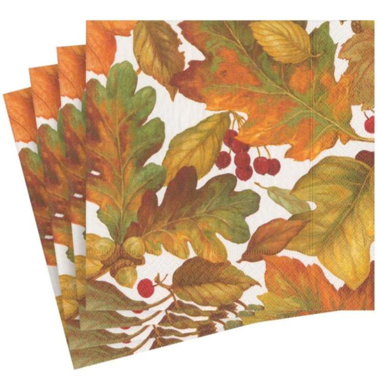 Caspari Autumn Leaves Paper Napkins