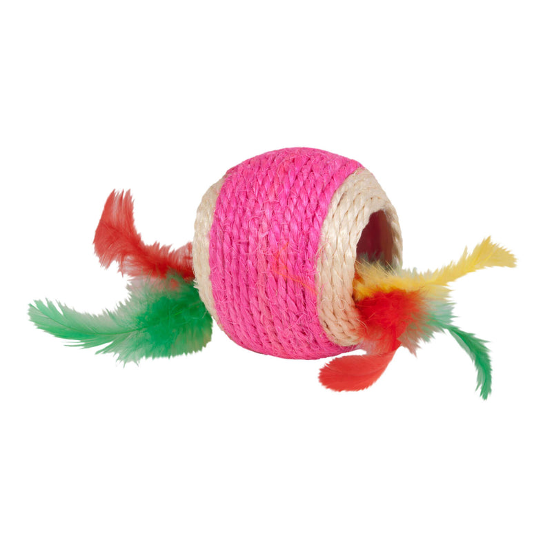 Ball With Feather Cat Toy, Large