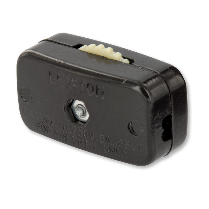 Lamp Cord Switch - Single Pole Feed Through Switch - Brown