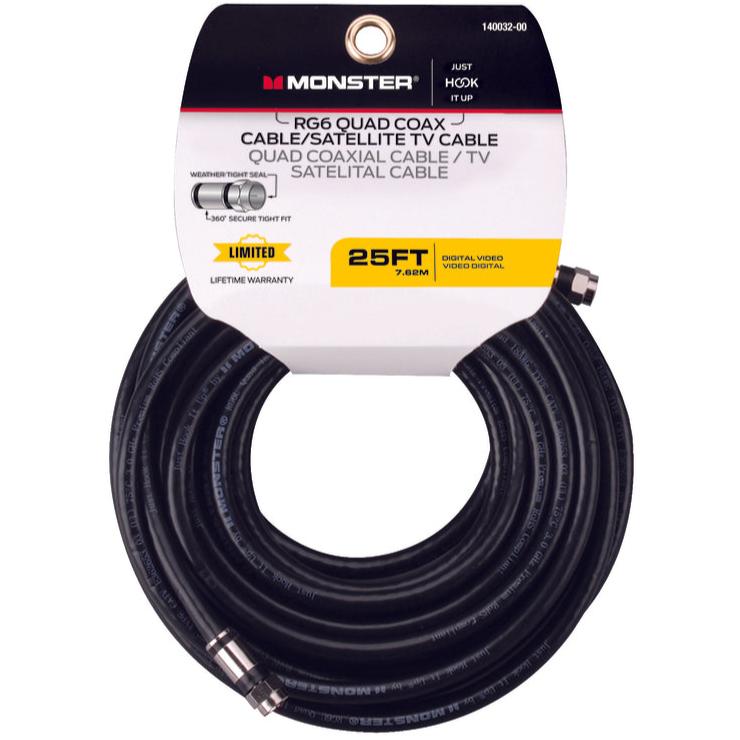 Monster RG6 Quad Coaxial Cables