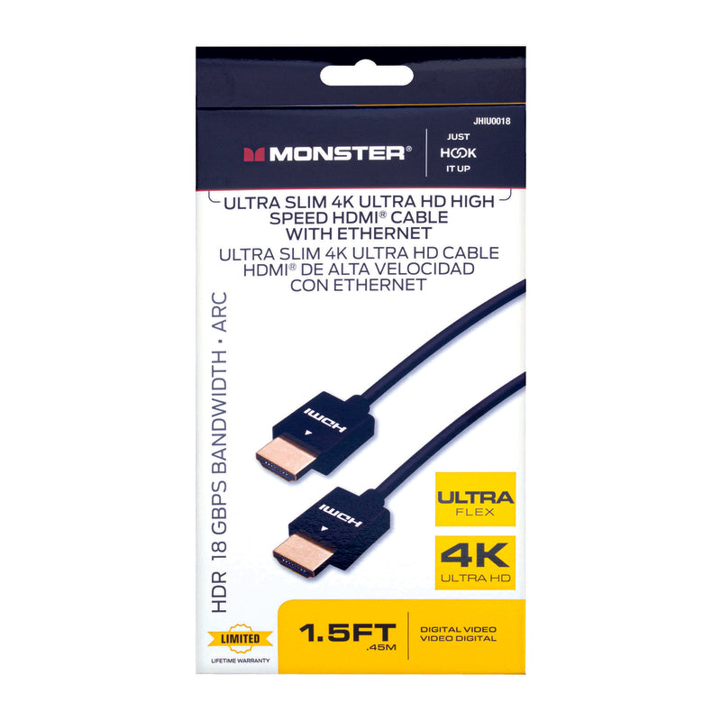 Monster Ultra Slim 4K Ultra HD High Speed HDMI Cable with Ethernet