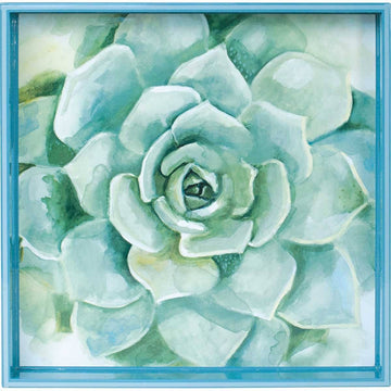 RockFlowerPaper Verdant Succulent Lacquered Serving Tray - 15"