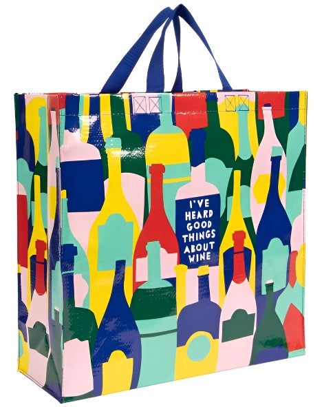 Blue Q "I've Heard Good Things About Wine" Grocery Tote