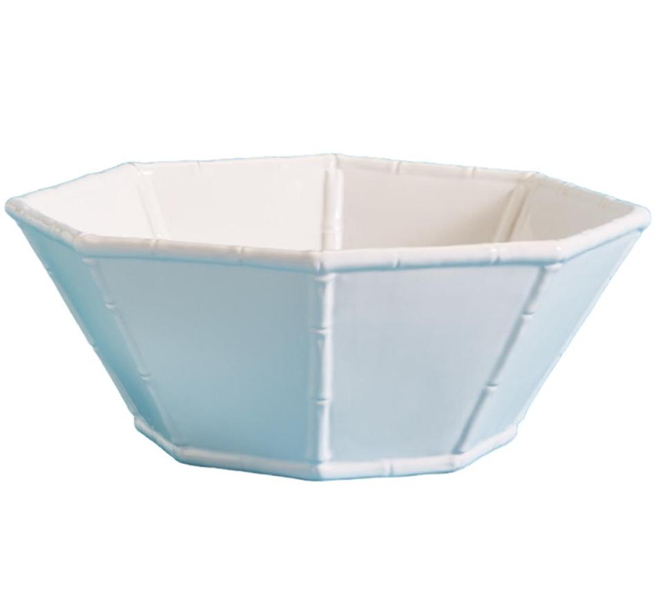 Hampton Faux Bamboo Ceramic Serving Bowl - 13"