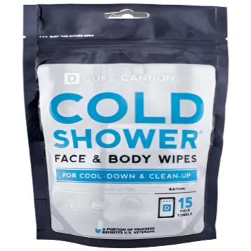 Duke Cannon "Cold Shower" Face & Body Wipes - 15 pc.