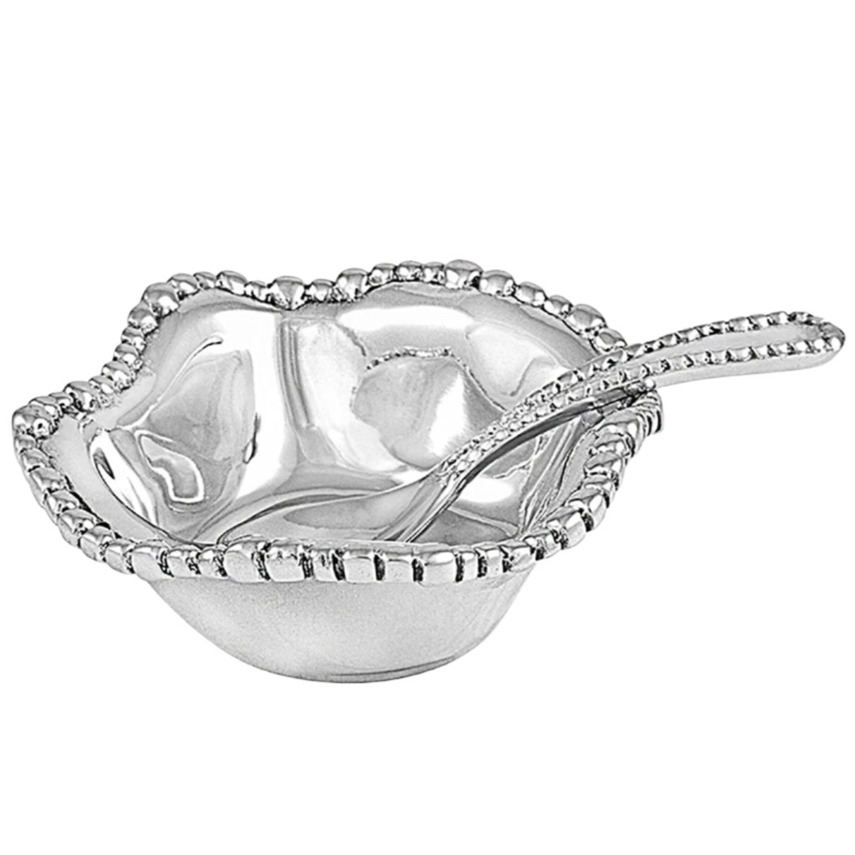 Beatriz Ball Organic Pearl Bowl w/ Serving Spoon - 5.25" x 4.75"