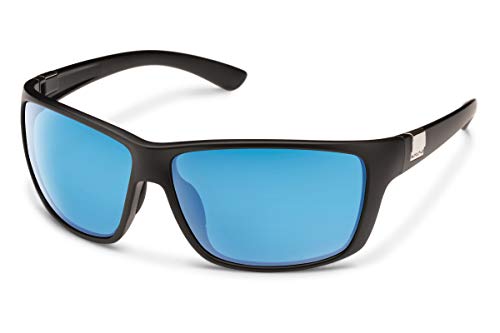Suncloud Councilman Sunglasses - Black Frame Blue Mirror Lens