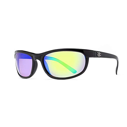 Calcutta Rock Pile Sunglasses - Black Frame Green Mirror Lens