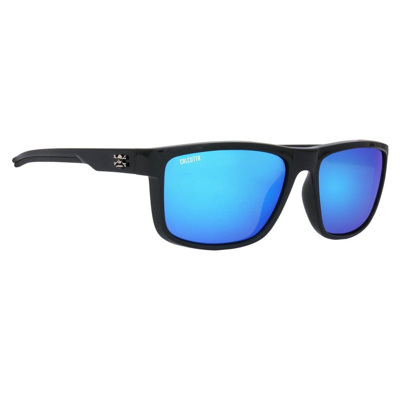 Calcutta Banks Sunglasses - Black with Blue Mirror Lens