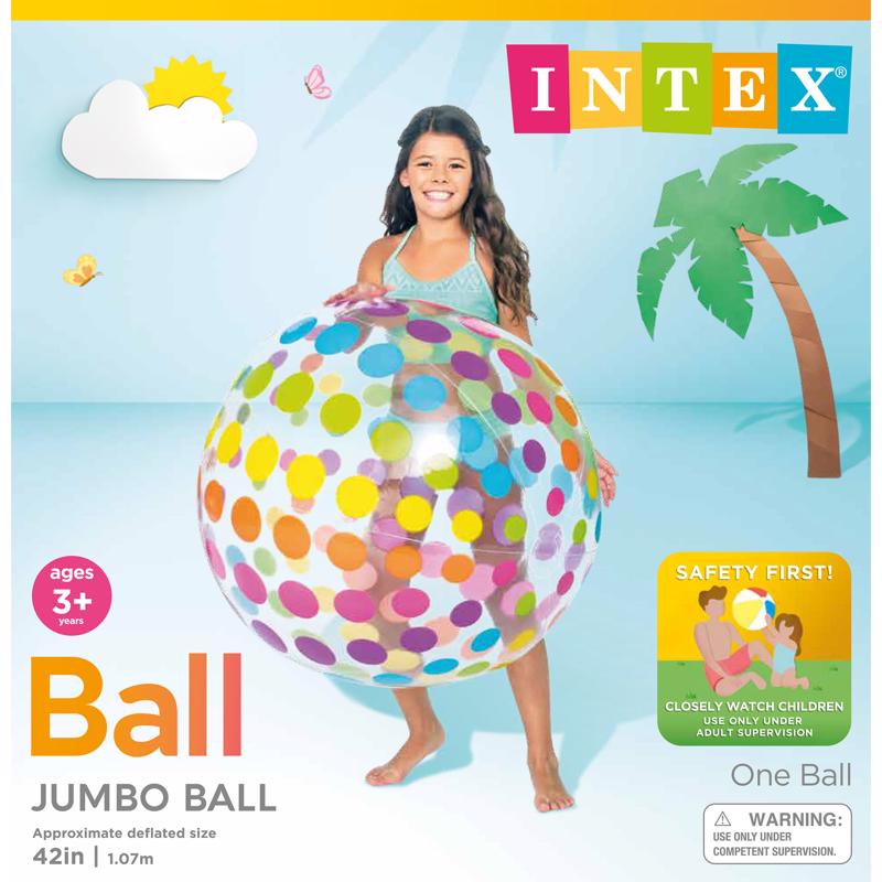 Intex Vinyl Inflatable Jumbo Beach Ball - 42"