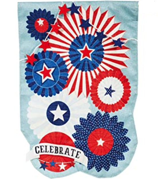 Evergreen Patriotic Themed House Flags - 28" x 44"