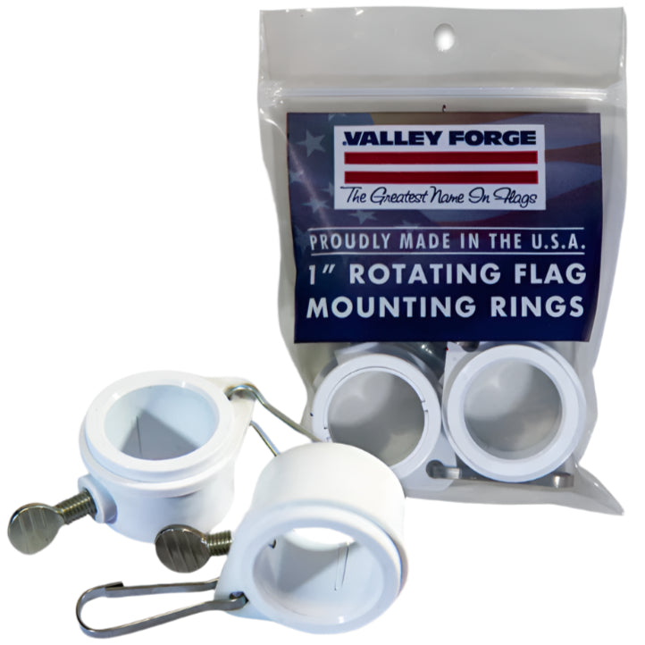 Valley Forge 1" PVC Rotating Flag Mounting Rings - 2 pc.
