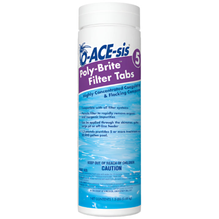 O-ACE-sis Poly-Brite Filter Tabs - 1.5 lb.