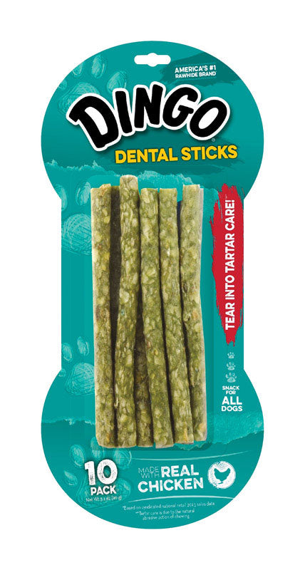 Dingo Dental Sticks, Chicken - 5", 10 Pack