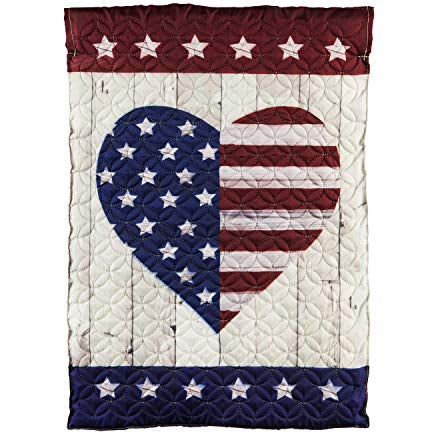 Evergreen Patriotic Themed Garden Flags - 12.5" x 18"