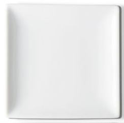 Small Whiteware Square Plate - 5"