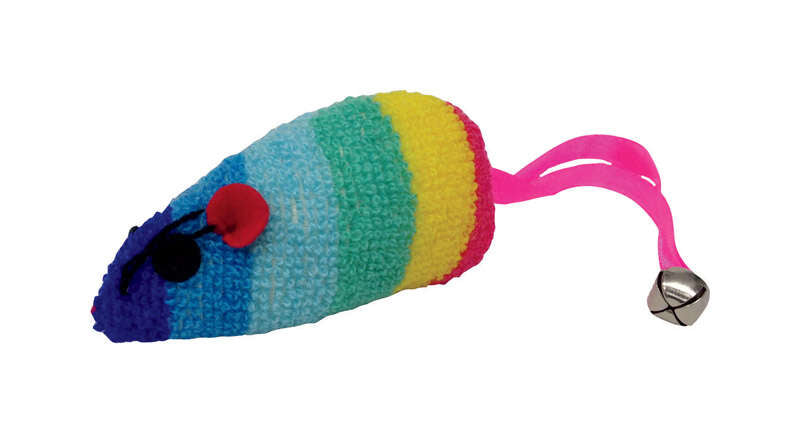 Boss Pet Catnip Rainbow Mouse Toy