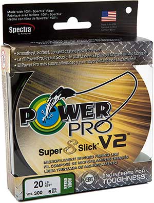 Power Pro Super 8 Slick V2 - 15 Lb., 150 Yard, Moon Shine