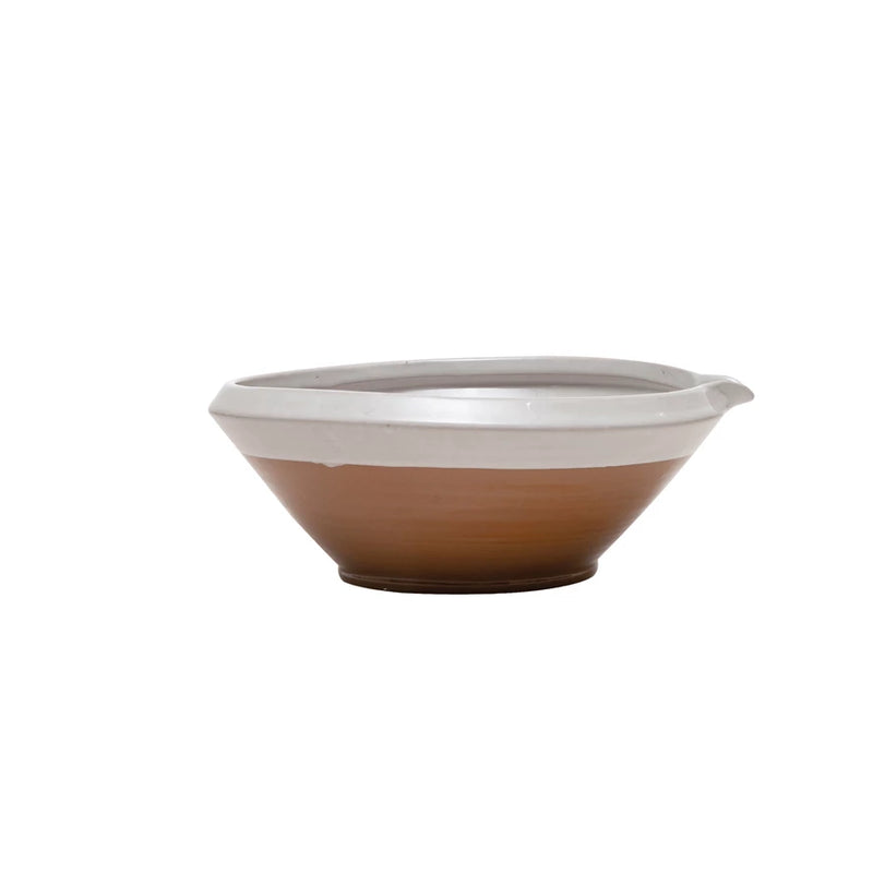 Stoneware Batter Bowl with Reactive Glaze - Small