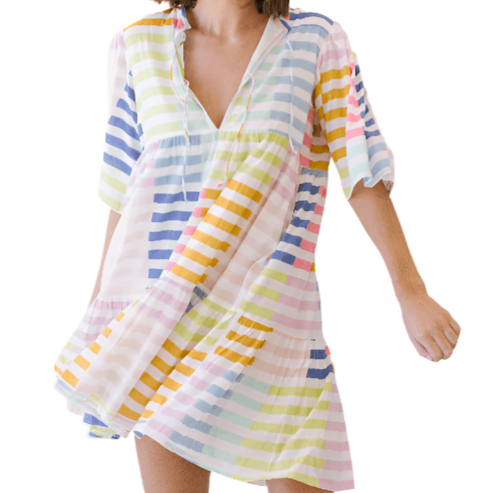 Sunshine Tienda Bondi Dress (Colorful Stripe)