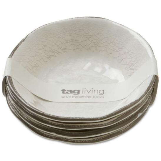 Ivory Veranda Melamine Bowls - 4 pc.