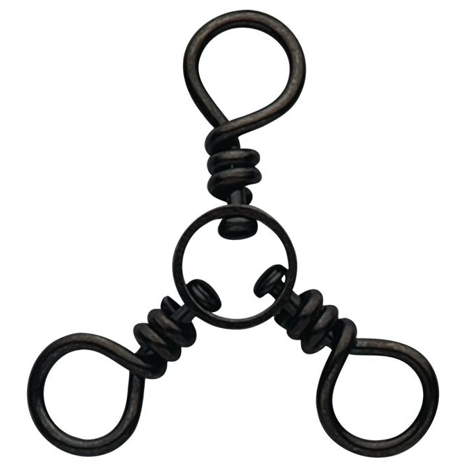 Eagle Claw Black Brass 3-Way Swivels