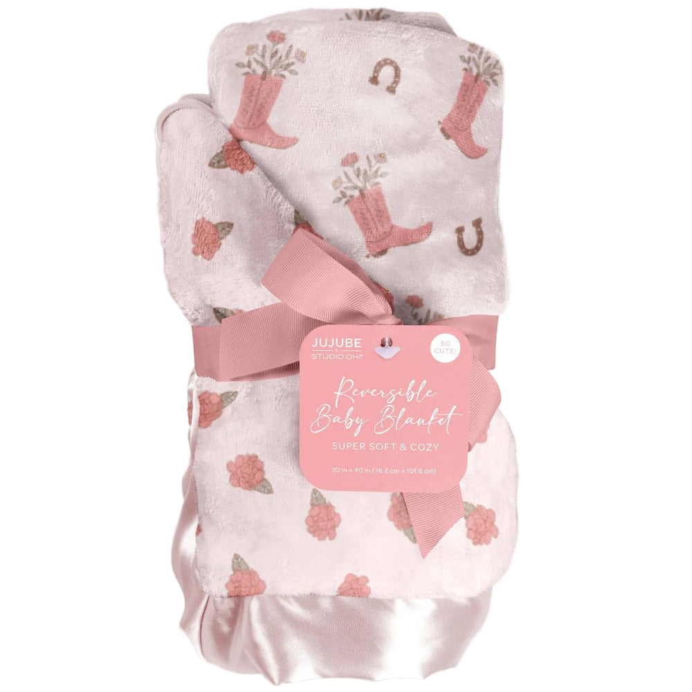 JuJuBe Satin-Trimmed Polyester Baby Blankets - 30" x 40"