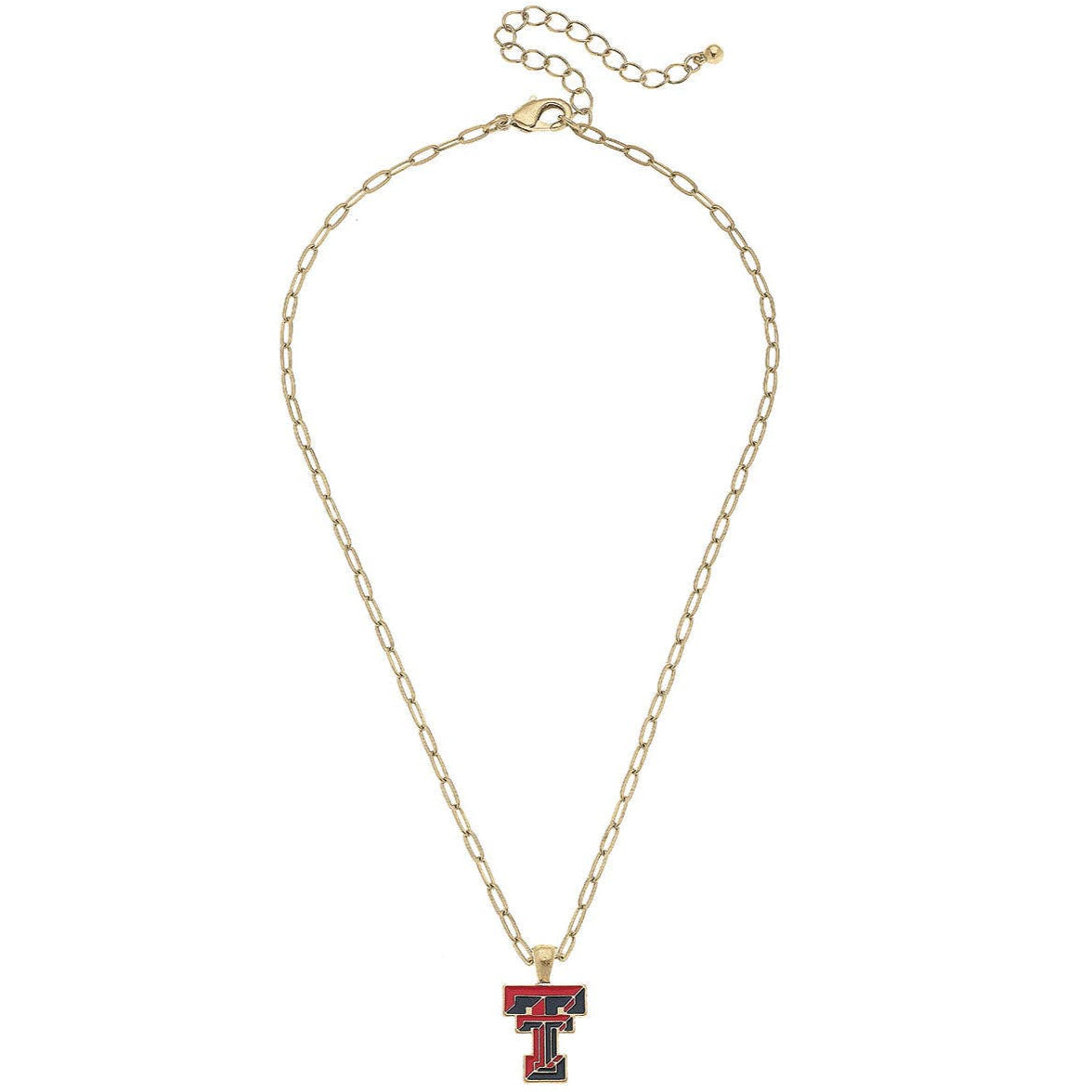 Canvas Style Texas Tech Raiders Enamel Logo Necklace