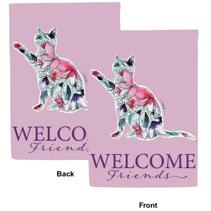 Amanda Klein Double-Sided Polyester "Welcome" Garden Flags - 12" x 18"
