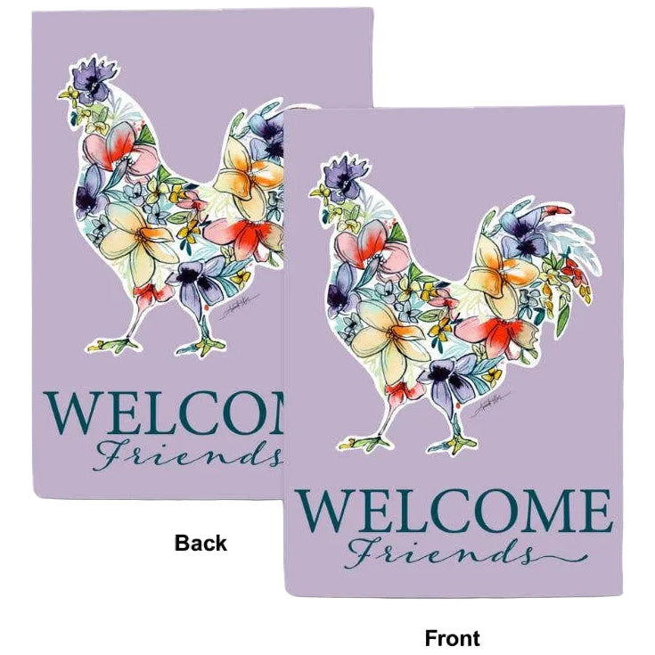 Amanda Klein Double-Sided Polyester "Welcome" Garden Flags - 12" x 18"