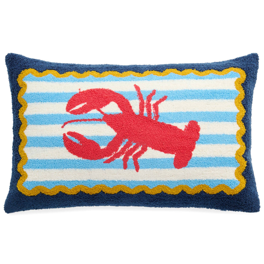 Shiraleah Lobster Cotton Lumbar Pillow - 12" x 18"