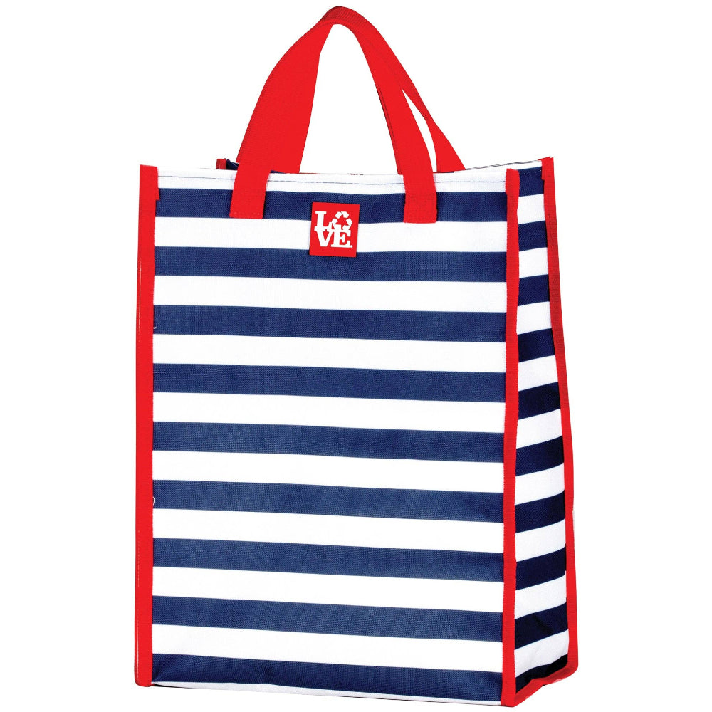 Love Bags "Love Sack" Ultra Durable PEVA-Coated Grocery Totes - 15" x 11" x 6"