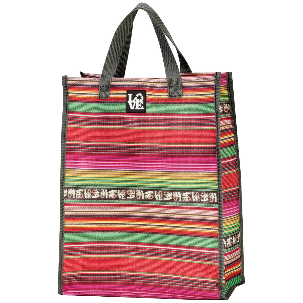 Love Bags "Love Sack" Ultra Durable PEVA-Coated Grocery Totes - 15" x 11" x 6"