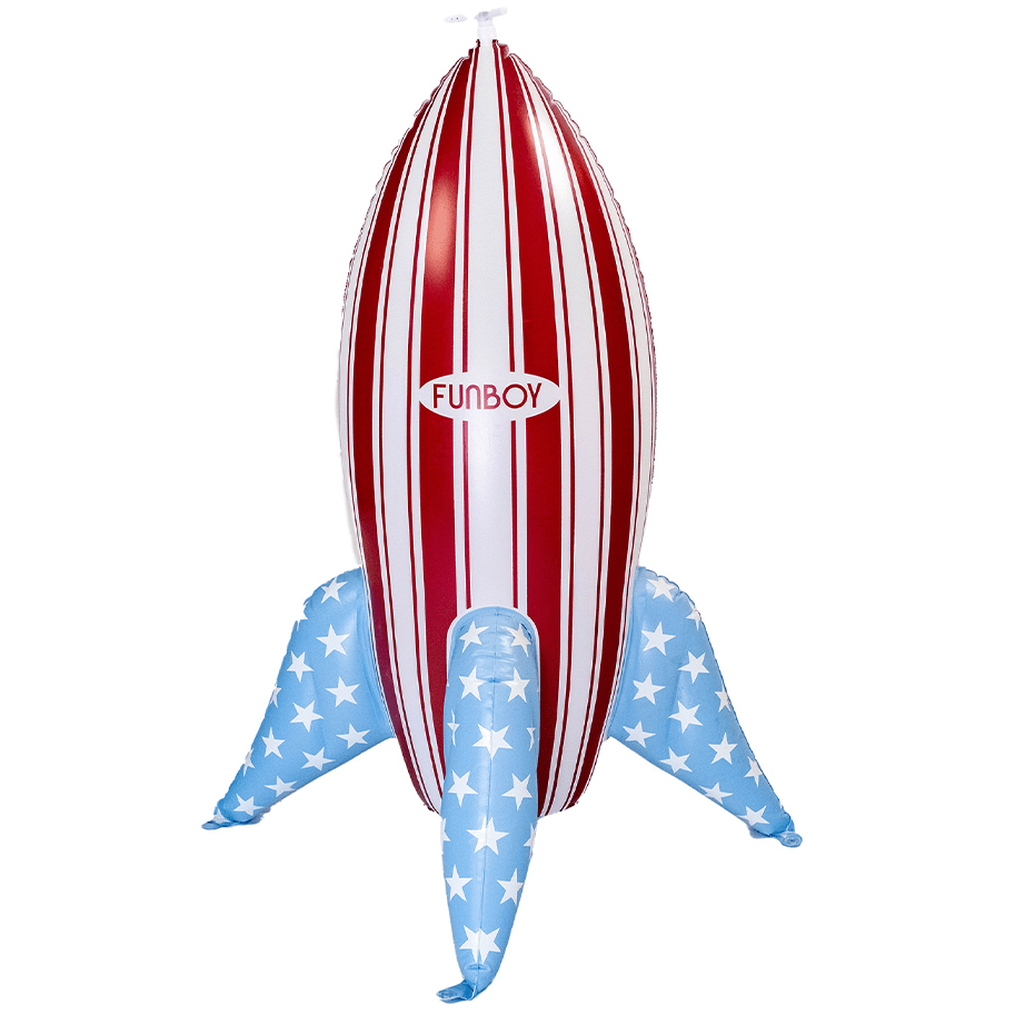 Funboy Inflatable Vinyl Rocket Ship Sprinkler - 40"