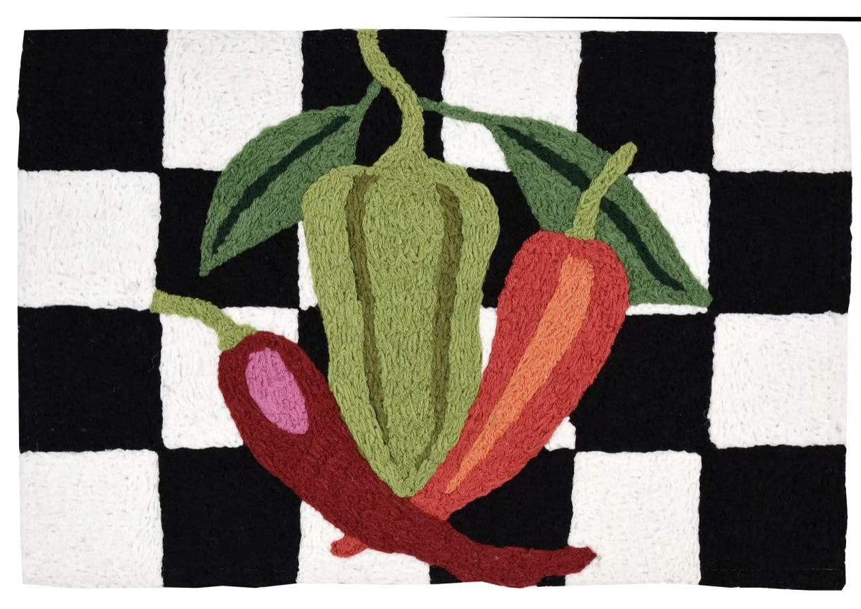 Jellybean Checkered Peppers Rug - 20" x 30"