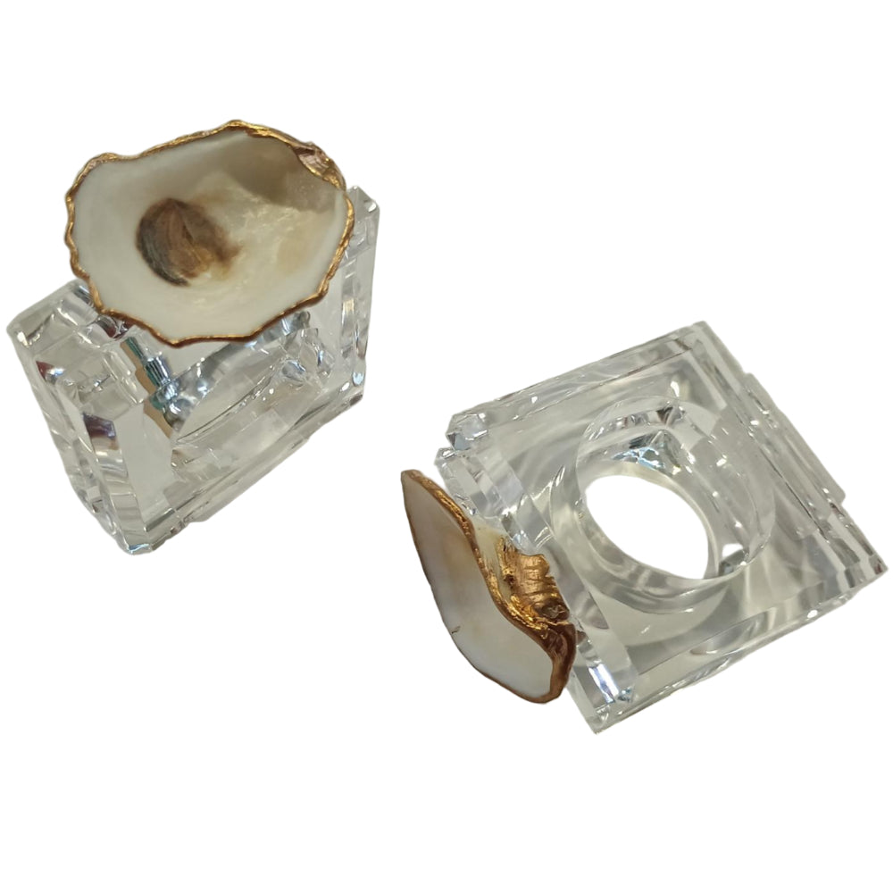 Ten-Twenty-Six Acrylic Oyster Shell Napkin Ring - 1.5"