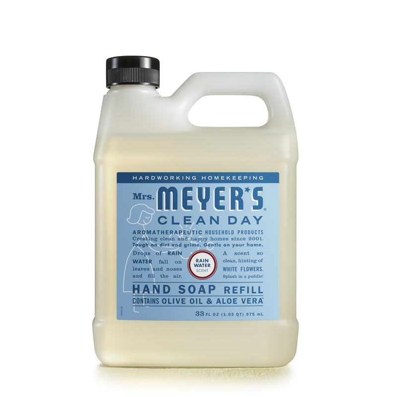 Mrs. Meyer's Clean Day Hand Soap Refill, Rain Water Scent - 33 oz