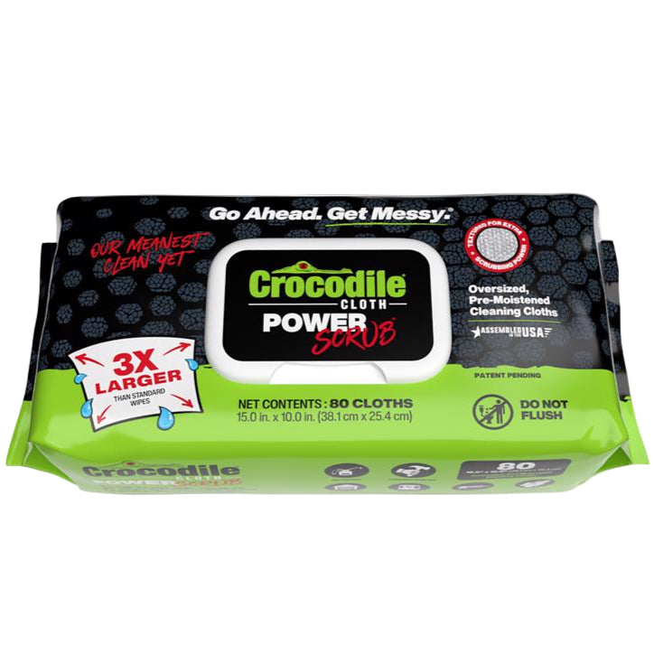 Crocodile Cloth XL Moistened Power-Scrub Cleaning Wipes - 80 pc.